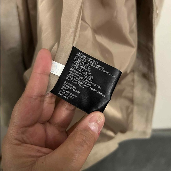 Vintage Bernardo Tan Suede Trench Coat size xl - Picture 6 of 8